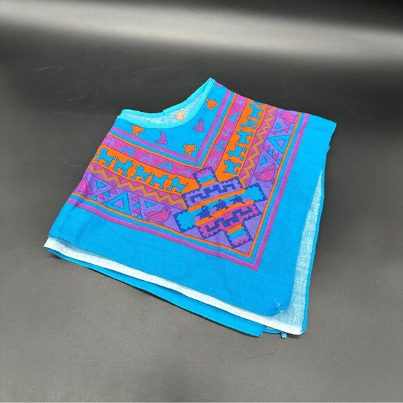 Accessories - Vintage Bandanna Western Neck Scarf Neckerchief Aztec Southwestern 1990s USA